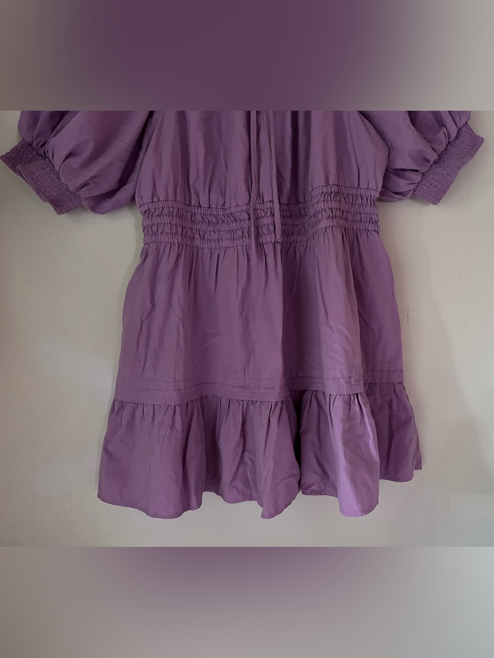 Anthropologie Lilac Puff-Sleeve Mini Dress - Picture 13 of 15
